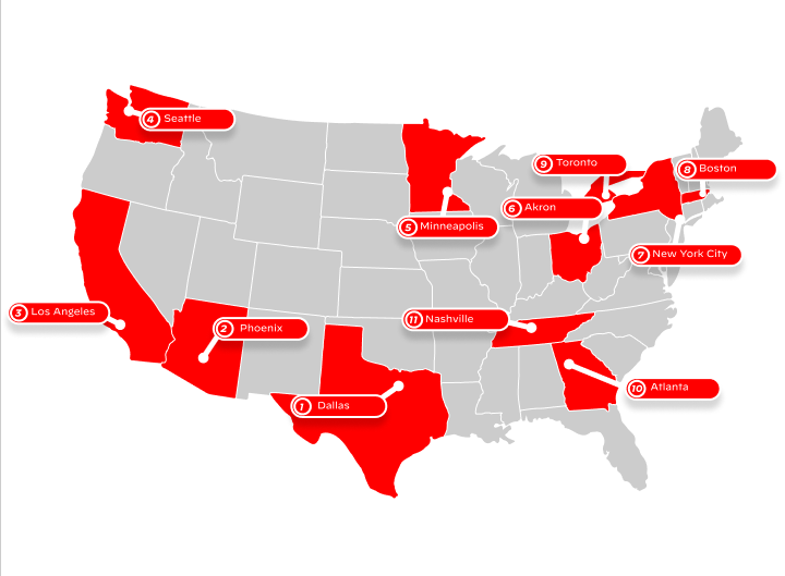 Upcoming Events Location Map